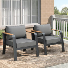 Modern Aluminum Outdoor Loveseat Sofa – 2-Seater Metal Patio Couch