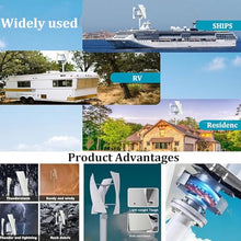 Wind Turbine Generator Kit, 6000W-15000W Portable Vertical Helix Wind Power Turbine Generator, 3 Blade Wind Generator Kit with Charge Controller for Marine RV Home Industrial Energy 10000W-12V