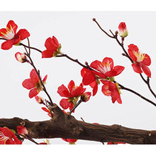 YXIANG56Q Fake Plants Artificial Bonsai Silk Peach Blossom Tree Plants with Ceramics Pots Fake Flowers Decorative Bonsai Plants for Home Office Décor Bonsai Tree