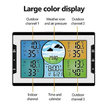 PATINS Weather Station, Digital Clock Temperature & Humidity Indicator with Warning Alarm Meteorological Station Weather Forecast Clock, for Home Garden