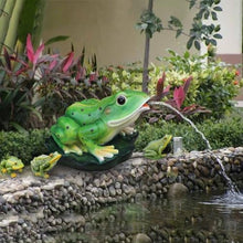 Garden Fountain Spitter, Frog Pond Spitter with Hose Barb, Garden Animal Sculpture Frog Pond Spitters for Water Gardens, Koi Ponds, Swimming Pool Decoration(72x70x40cm/28.3x27.5x15.7in)
