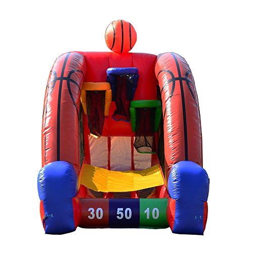 JumpOrange Inflatable Basketball Game with Blower and Foam Basketballs