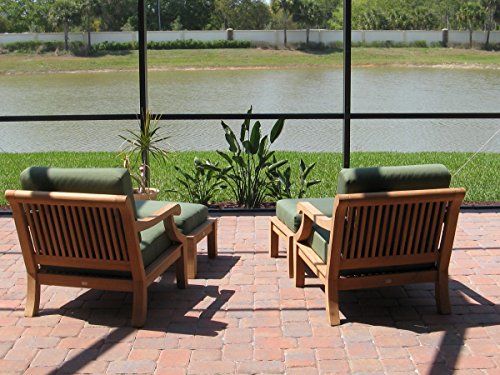 TeakStation Giva 4-Piece Teak Sofa Lounge Chair Set
