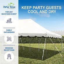 Party Tents Direct 20' x 40' Weekender Pole Canopy, White Top & Sidewalls