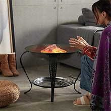 Outdoor Fire Pits, Portable Bonfire FirePits for Outside Wood Burning with Spark Screen and Fireplace Poker, Suitable for Backyard Garden Patio Bonfire Heating, Camping and BBQ
