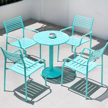 Outdoor Tables and Chairs, White, Internet Famous, All Aluminum, Outdoor Leisure, Milk Tea Shop, Coffee Shop, Courtyard, Terrace, Three to Five Piece Set of Tables and Chairs d1