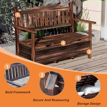 Meihkkud Storage Seat, Garden Bench with Backrest,Wooden Storage,All Weather Resistant,Garden Balcony(125 * 59.5 * 88cm/48.2 * 23.4 * 34.6in)