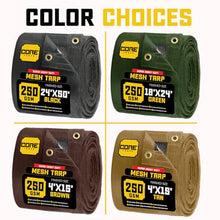 Core Tarps 60% Brown Shade Cloth with Grommets - 40 X 40 FT Heavy Duty Mesh Tarp - Sun Shade Cloth for Garden Vegetables Plants Greenhouse Outdoors Backyard Fences Dump Trucks Patio Mesh Shade Tarp