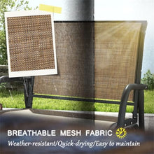 2pcs Outdoor Glider Chairs, Patio Rocking Chair Outside for Garden, Backyard, Poolside, Lawn Glider Chairs, Glider Chair (Light Mixed Brown, Dark Gray) 29.5" W x 26" D x 33.5" H