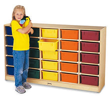 Jonti-Craft 25 Tub Mobile Storage with Clear Bins Yellow