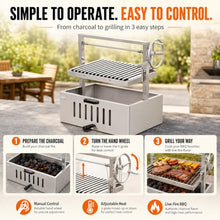 Santa Maria Grill, Argentine Parrilla, V-Grate, Stainless Steel