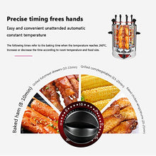 MNSSRN Automatic Rotary Electric Kebab Machine, Automatic Rotary Grill Smokeless Skewers, Built-in Oil Pan - Suitable for Outdoor Camping, 10 Barbecue Sticks