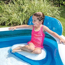 Rsmmpqa Foldable Inflatable Family Swimming Paddling Pool Rectangular Swim Large Garden Paddling Pool Backyard Water Party