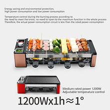 Grill for Eight People, Includes Granite Cooking Stone, Reversible Non-Stick Grilling Surface, and 8 Paddles - Great for Cheese Melting and Indoor Grilling by Get Together/Party (Color : Yellow)