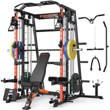 FEIERDUN Power Cage Smith Machine FOR01 + Weight Bench +BP 230lb