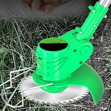 Lawn Mowers Rotary Lawn Mower Electric Rechargeable Household Small Lawn Mower Multifunctional Lithium Battery Lawn Mower for Agriculture and Gardening (Green Battery*1)