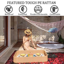 COMAAM Floating Bar Table Serving Buffet Tray Swimming Pool Beach Party Float Breakfast,Swimming Pool Floats for Adults for Sandbars, Spas, Bath, and Parties,Apricot-60x60x20cm