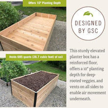 Gardener's Supply Company Elevated Cedar Raised Garden Bed 4' x 8' Brown