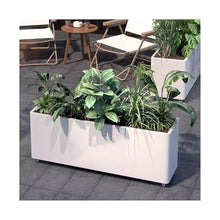 Planter Flower Box for Outdoor Use, Café, Milk Tea Shop, Green Flower Bed for Outdoor Use, Flower Trough Urban Raised Bed