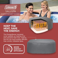 Bestway Coleman Hawaii AirJet Inflatable Hot Tub with EnergySense Cover Blue + SaluSpa Spa Seat Adjustable Legs 6 Pack
