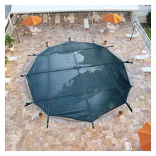 ERRULAN Round Inground Pool Cover Heavy Duty, Cold Resistant Custom Swimming Pool Safety Covers, Large Winter Safety Solid Mesh Covering for Children & Pets(Dia 34.5ft/10.5m)