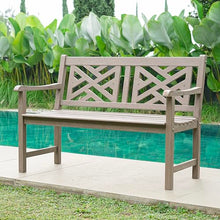 Cambridge Casual Weathered Teak Maine 4-Foot Garden Bench, Solid Teak Wood Patio Furniture, Weather-Resistant Outdoor Furniture for Garden, Lawn, Porch, Backyard, Deck, Balcony