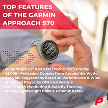 PlayBetter Garmin Approach S70 Golf GPS Watch Gray 42mm Powder Gray