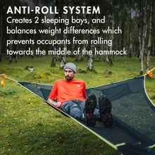 Tentsile Duo 2P Double Hammock – Camping and Lounging Hammock for Backyards, Festivals, Roo, Picnics, Outdoor Campouts, Black, Two Person, Designed in the UK (2024)