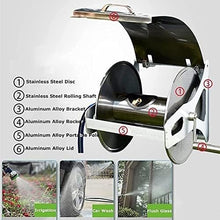 Hose Reel Cart Stainless Steel Water Pipe Reel With Lid, Wall Mounted/Floor Mounted Metal Hoses Storage Stand For Garden Hoses(40m)