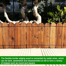 DECORN Garden Wooden Fence Wood Garden Edging Border Outdoor Landscape Border Edging for Gardens Lawns Balconies Courtyards Planting Fences, 35 ft(L),B-23.6" H