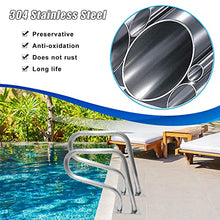 Pool Handrail Swimming Pool Handrail Quick Mount Base｜Stainless Steel Outdoor Stair Railing Handrails｜Pool Slides for Inground Pools Spa