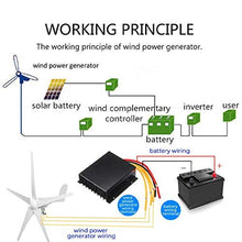 600W Wind Turbines Generator Fit for Home Park Street Light Power Plant Wind Generator with Controller 3 Blades 24v (8 Blades 12v) (5 Blades 12v)
