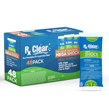 Rx Clear Mega Shock | 73% Calcium Hypochlorite | One Pound Bags | 48 Pack