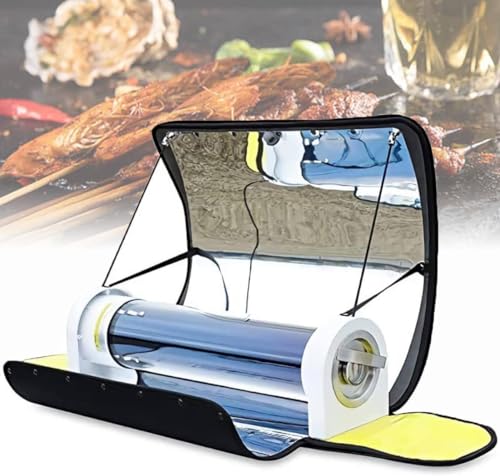 Memykoy Portable Solar Cooker Solar Oven 4.5L Large Capacity Solar Cooker Outdoor Oven Camping Cooker with Thermometer, for 5-8 People Camping or Hiking
