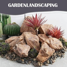 Realistic Fake Rocks For Yard, Artificial Landscape Solid Fake Rocks, Faux Stone Edging For LandScaping, PU Foam Decorative Cover, Multi-Purpose Decorative Stones For Landscaping Lawn(Size:35*27*22cm)