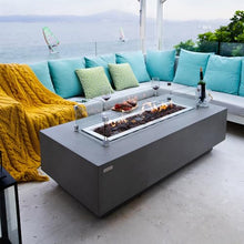 Elementi Granville Propane Fire Pit Table Cast Concrete 60 x 27-in