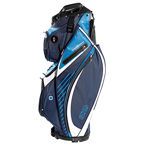 Izzo Golf Gemini Cart Golf Bag With Magnetic Ball Pockets Dark Blue/Light Blue