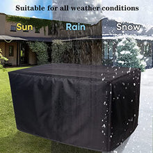 HUHJYUGE Table and Chair Covers Windproof Dust-Proof 96" L x 96" W x 12" H, All Weather Cover for Outdoor Furniture Set, Patio Furniture Covers Waterproof, Table and Chair Covers Set