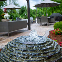 Aquascape Stacked Slate Sphere Water Fountain Large Slate Gray