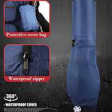 ACXZ Golf Travel Bag with 10 Way Dividers, Rain Cover, Cooler & Shoe Pocket, Wheels Dark Blue