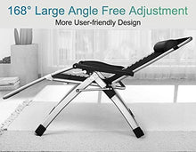 5JJJLOOOPP Foldable Zero Gravity Lounge Chair with Cup Holder and Cushion, Adjustable Recliner Chair for Patio Garden Lawn Deck, Support 440 lbs (Color :