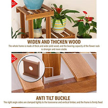 OJKJGYTF Plant Stand 4 Layers Plant Shelves Wood Flower Stand Pot Bonsai Display Wheels Storage Rack Holder Organizer Patio Garden Home Flower Stand