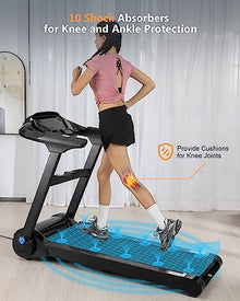 GARVEE Folding Treadmill 4.0 HP Black