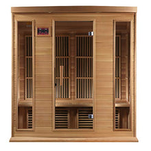 Maxxus Saunas 4 Person Low EMF FAR Infrared Carbon Canadian Red Cedar Sauna Multicolor