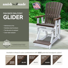 American Furniture Classics Adirondack Series 27 in. 1-Person Black HIGH Density POLYETHYLENE Plastic Outdoor Balcony Height Glider 516CGBK-1