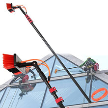 Window and Solar Panel Washing Pole Brush Watering Pole Kit with 20m Hose, 6M 7.2M 9M 12M Professional Cleaning Equipment Tool Watering Brush, 55cm Brush-36FT/10.8M (55cm Brush 30FT/9M) (55cmbrush 24