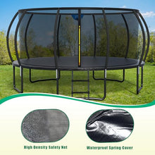 Liyarya 16FT Outdoor Trampoline with Basketball Hoop & Sprinkler, Black