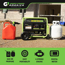Green-Power America 5250W Dual Fuel Portable Generator - Gas or Propane Powered - Heavy-Duty 223cc Engine - Home Backup & RV Ready - 120V/240V AC Output - 4250 Running Watts