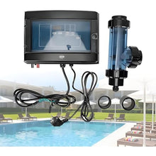 Saltwater Chlorinator 5/10/15/20/30/50G/H Automatic Cleaning Salt Water Pool Chlorine Generator System Electronic Chlorine Generator for Swimming Pool Size 10-100 Cubic Meters(20g/H)