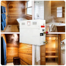 DHMYYXGS Stainless Steel Steam Shower Generator,3KW Home Steam Bath Spa Generator with Auto Water Inlet Drainage System, Waterproof Digital Controller,35-55℃ Temp for Bathroom Sauna Use 9kw
